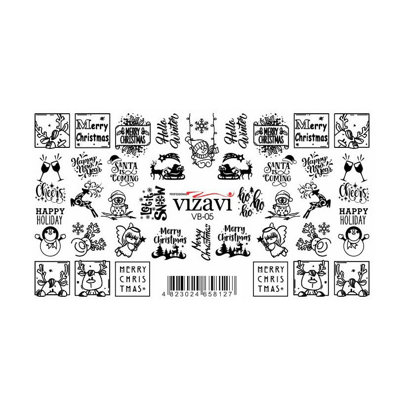 Водні наліпки для нігтів Vizavi Professional VB-05