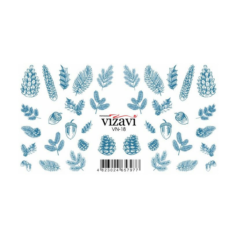 Водні наліпки для нігтів Vizavi Professional VN-18
