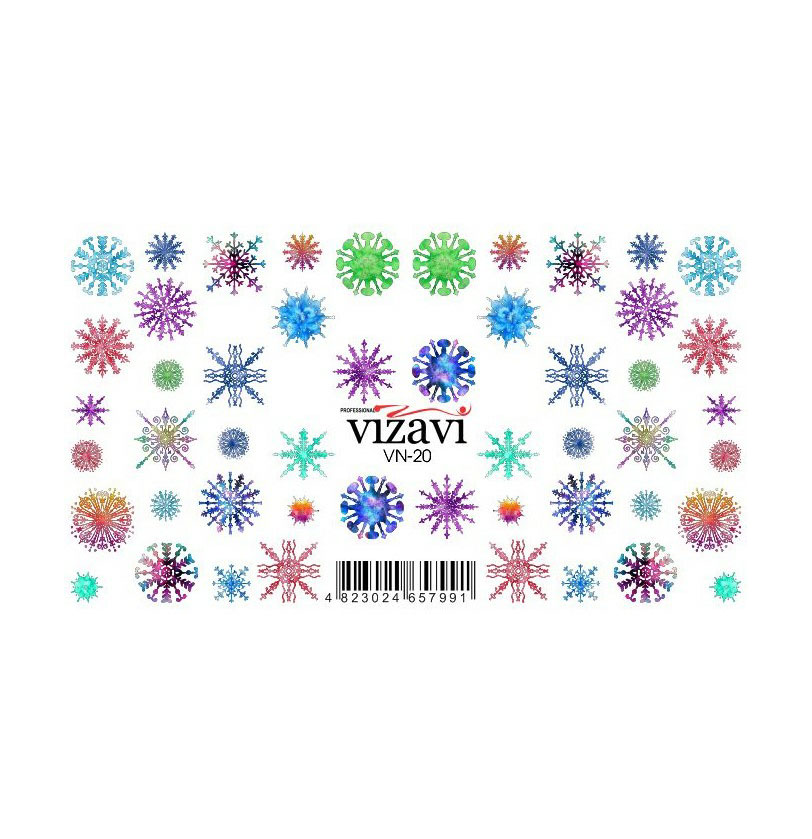 Водні наліпки для нігтів Vizavi Professional VN-20