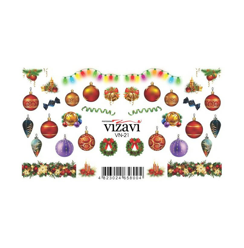 Водні наліпки для нігтів Vizavi Professional VN-21