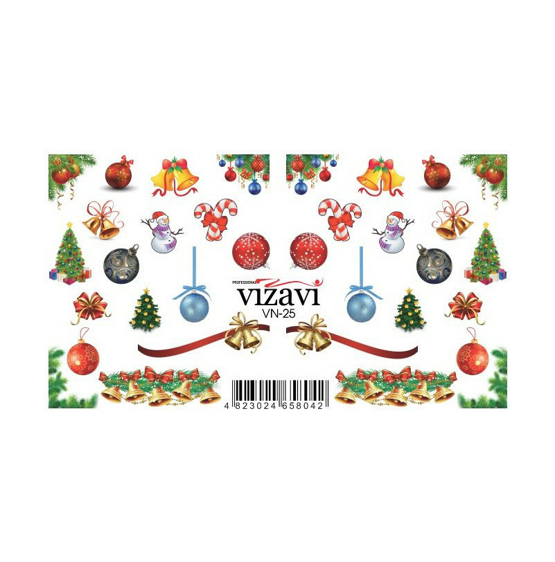 Водні наліпки для нігтів Vizavi Professional VN-25